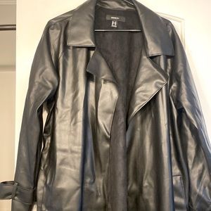 Forever 21 plus size faux leather trench coat